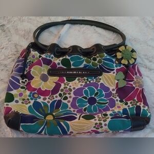 Brighton | Oversized Canvas & Leather Bag | NWOT